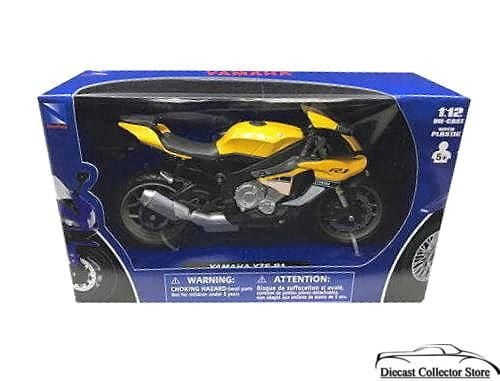 MODEL DIE CAST YAMAHA YZF-R1 2016, YELLOW AND BLACK, SCALE 1:12, NEWRAY 57803B