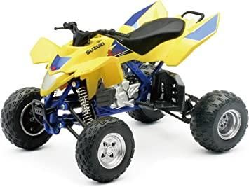 MODEL DIE CAST SUZUKI QUADRACER, 450R, BLUE & YELLOW, SCALE 1:12, NEWRAY 43393 - Image 2