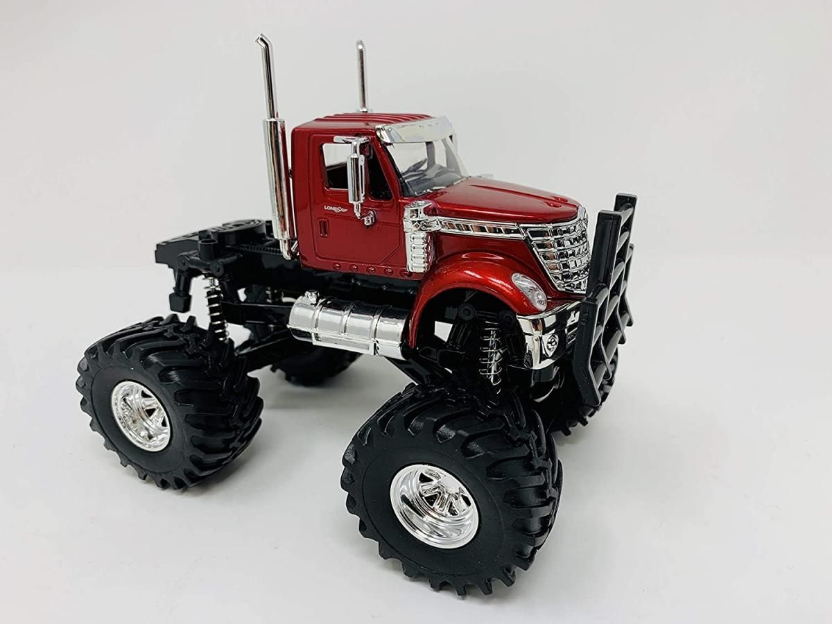 MODEL DIE CAST INTERNATIONAL LONESTAR, TRUCK, RED AND BLACK, SCALE 1:43, NEWRAY 54576
