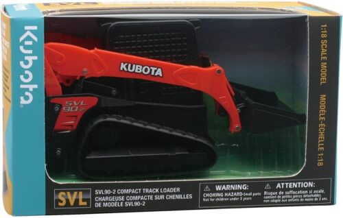 MODEL KUBOTA COMPACT TRACK LOADER, SVL90, ORANGE AND BLACK, SCALE 1:18, NEWRAY SS-33173