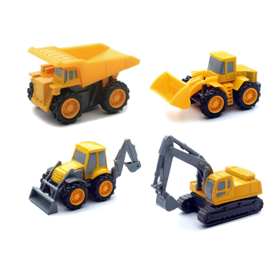 MODEL DIE CAST MINI CONSTRUCTION VEHICLES, PULL-BACK, 4 STYLES, 12 PIECES, SCALE 1:32, NEWRAY 01627A 01624A 01624B 01624C 01624D - Image 3