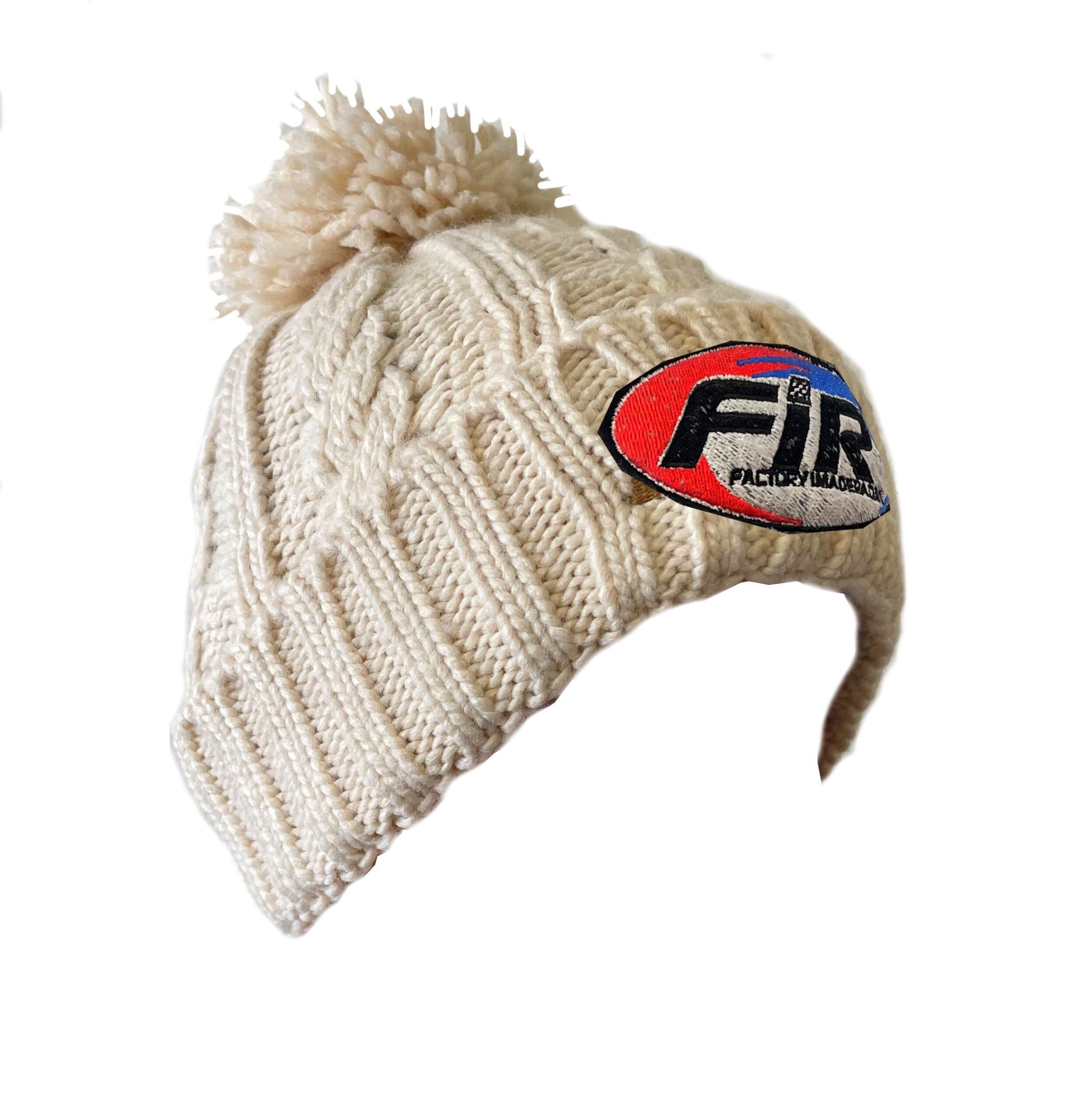FIR LOGO - OATMEAL BOBBLE HAT - ONE SIZE