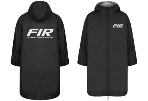 CHANGING DRY ROBE – FIR TEXT – BLACK – KIDS 9-13