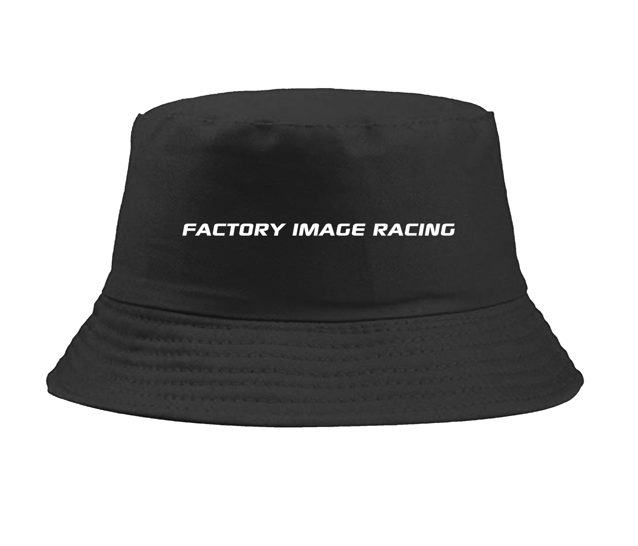 BLACK BUCKET HAT – WHITE FIR TEXT – SMALL / MEDIUM