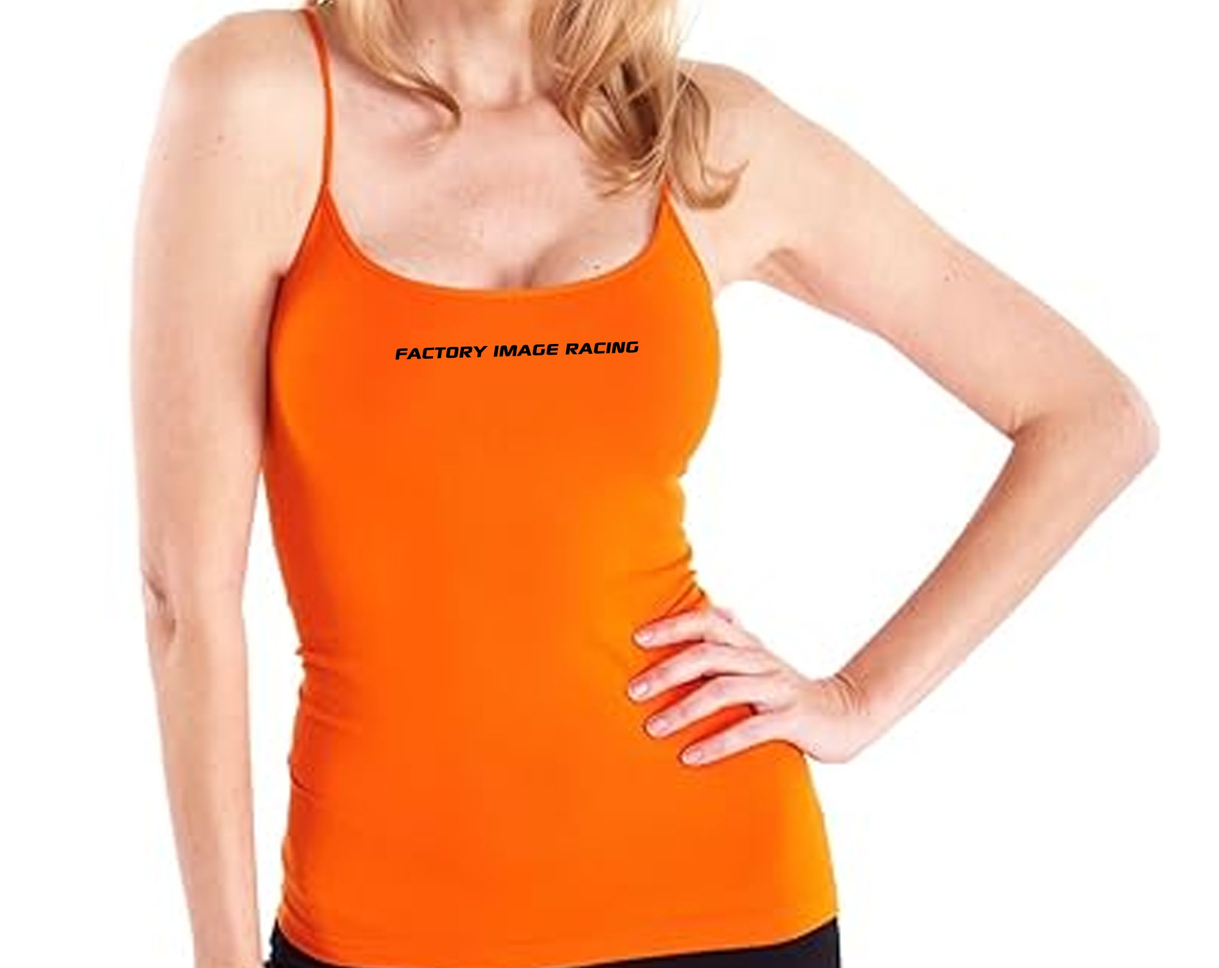 FIR LADIES ORANGE CAMI VEST COTTON SIZE S - Image 2