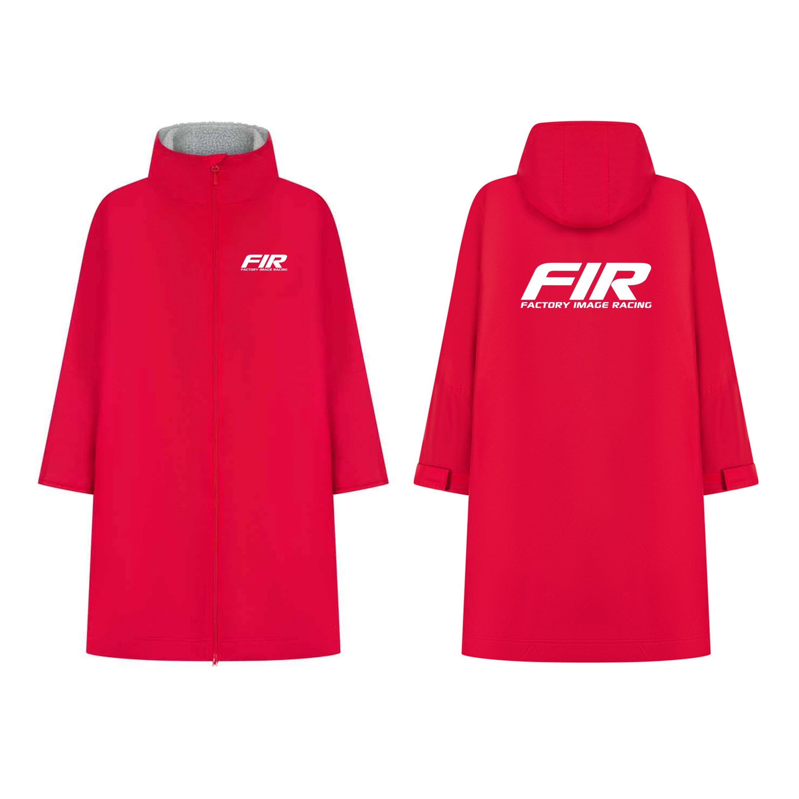 CHANGING DRY ROBE – FIR TEXT – RED – ADULT ONE SIZE