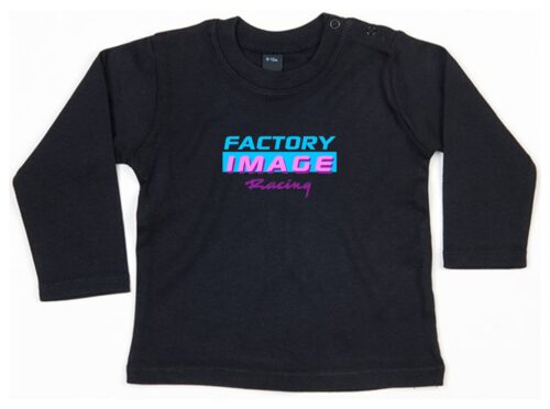 BABY LONG SLEEVE T SHIRT – VICE DESIGN ON BLACK – ONE SIZE