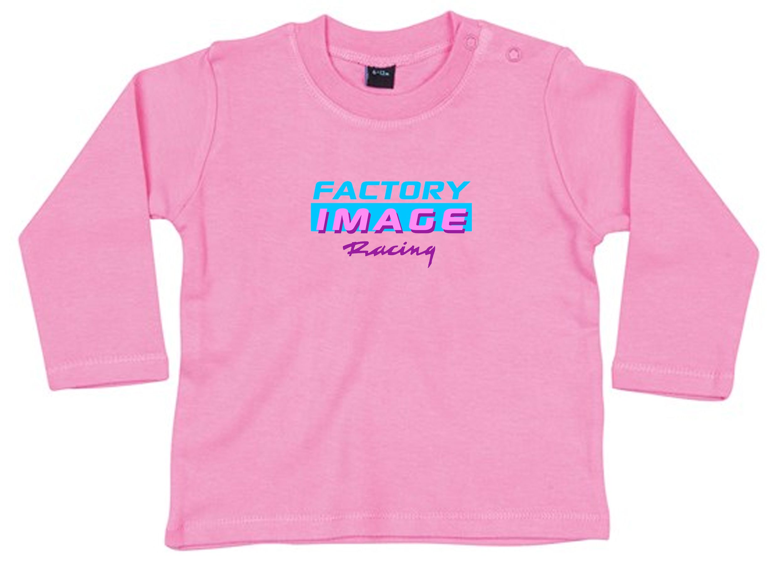 BABY LONG SLEEVE T SHIRT - VICE DESIGN ON PINK -
