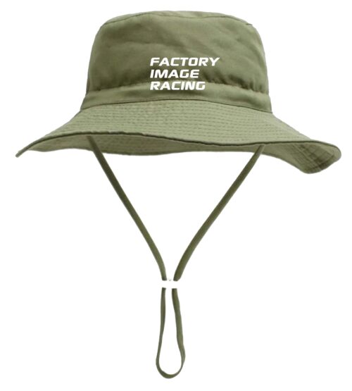GREEN BOONIE HAT – WHITE FIR TEXT – ONE SIZE