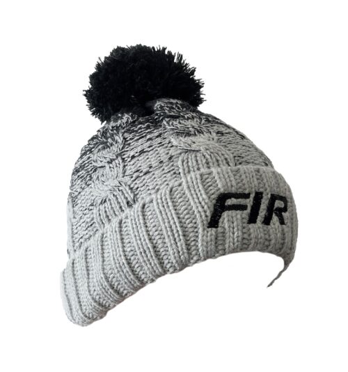 BLACK FIR LOGO – BLACK/LIGHT GREY BOBBLE HAT – ONE SIZE