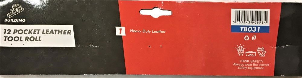 TOOL ROLL 12 POCKET SUEDE LEATHER 525x285mm - TOOLZONE KDPTB031 - Image 2