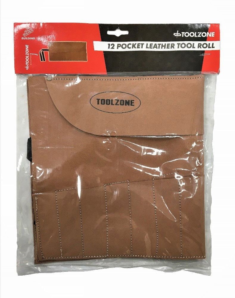 TOOL ROLL 12 POCKET SUEDE LEATHER 525x285mm - TOOLZONE KDPTB031 - Image 3