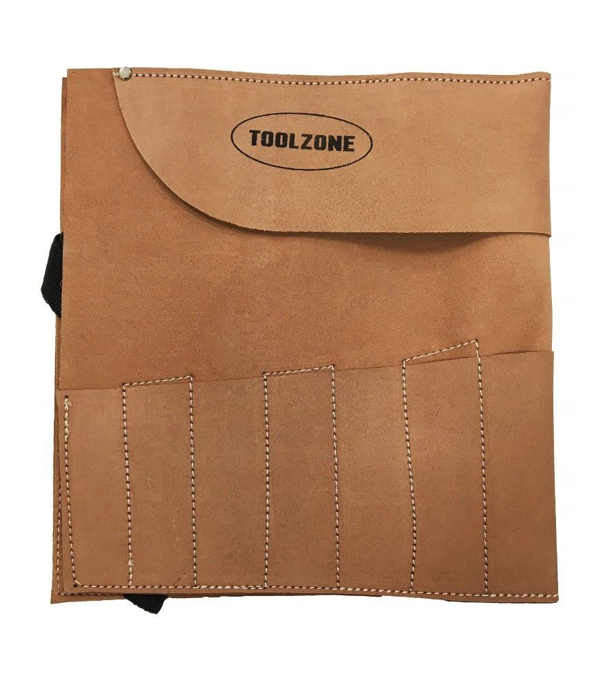 TOOL ROLL 12 POCKET SUEDE LEATHER 525x285mm - TOOLZONE KDPTB031 - Image 4