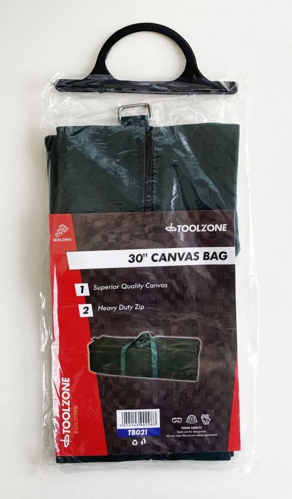 TOOLBAG 30" CANVAS ZIP CLOSURE WATER RESISTANT - TOOLZONE KDPTB021 - Image 4