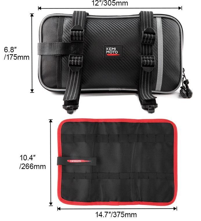 FRONT HEAVY DUTY FENDER TOOL BAG WITH ROLL MATERIAL 1680D OXFORD CLOTH - Image 4