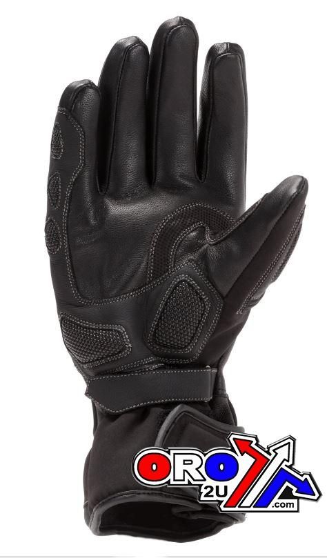 GLOVE BLACK LEATHER CARBON, PROTECTOR, WATERPROOF - Image 4