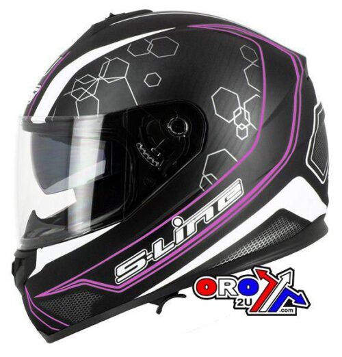 HELMET ROAD XL 62 BLACK/PINK, FULL FACE S440 DOUBLE VISOR, S-LINE IFF1G2905