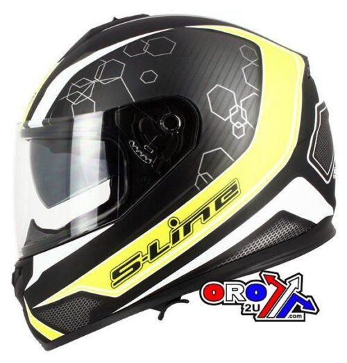 HELMET ROAD XL 62 BLACK/YELLOW, FULL FACE S440 DOUBLE VISOR, S-LINE IFF8G1005
