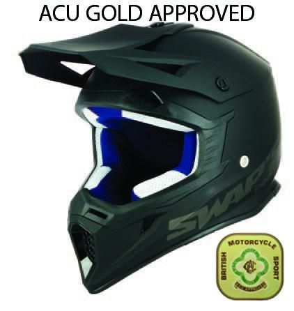 MX HELMET XL 62 MATT BLACK, SWAP’S S818 FULL FACE CSW1F1005, !! ACU GOLD APPROVED !!