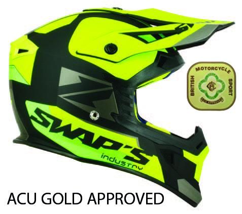 MX HELMET XL 62 BLACK/GREEN, SWAP’S S818 FULL FACE CSW8G1105, !! ACU GOLD APPROVED !!