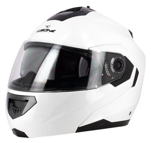 HELMET ROAD XS 54 GLOSS WHITE, FLIP UP DOUBLE VISOR OSONE S520, MOS2G1001