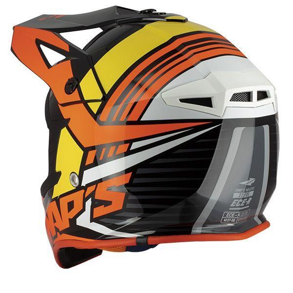 MX HELMET XL 62 BLACK/ORANGE 21, SWAP'S S818 FULL FACE CSW11G0105, !! ACU GOLD APPROVED !! - Image 2