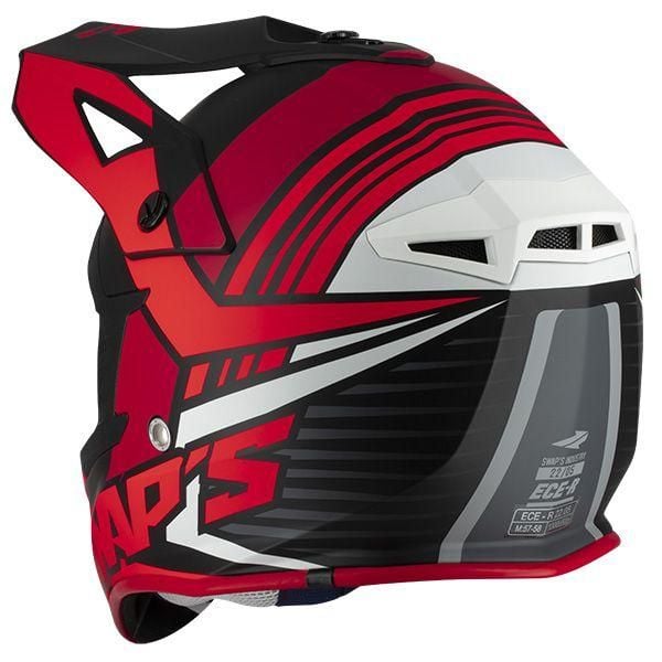 MX HELMET XL 62 BLACK/RED 21, SWAP'S S818 FULL FACE CSW2F8105, !! ACU GOLD APPROVED !! - Image 2