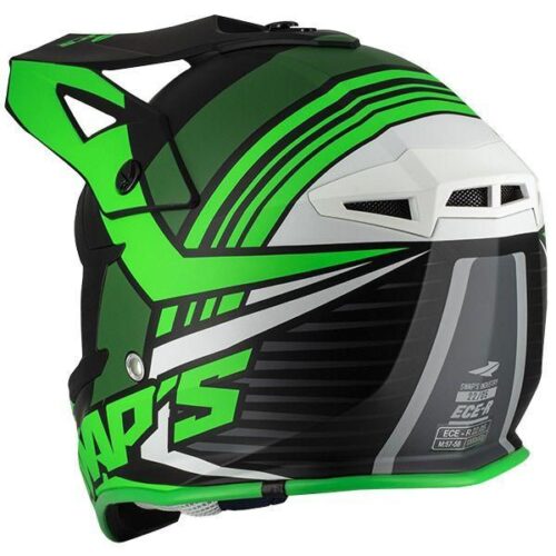 MX HELMET XL 62 BLACK/GREEN 21, SWAP’S S818 FULL FACE CSW10F0105, !! ACU GOLD APPROVED !!