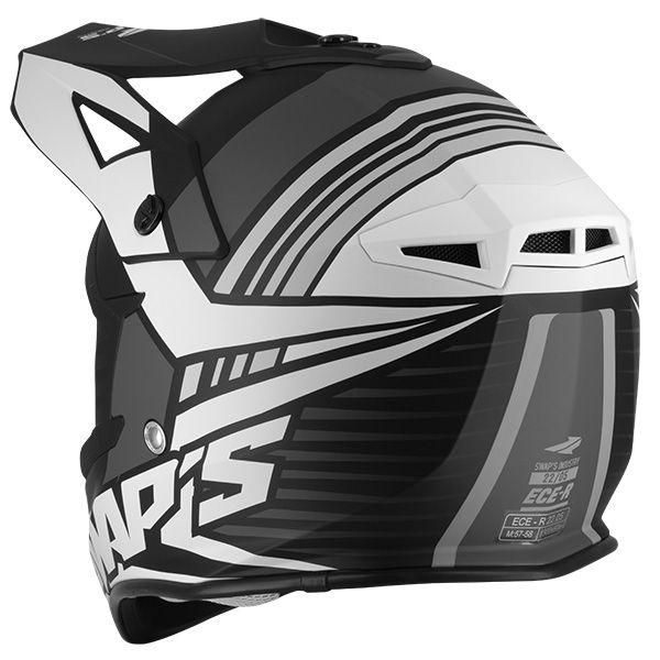 MX HELMET LG 60 BLACK/WHITE 21, SWAP'S S818 FULL FACE CSW5F0104, !! ACU GOLD APPROVED !!