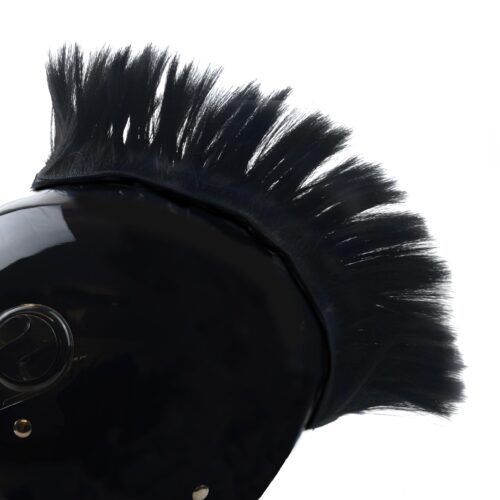 HELMET DECORATION MOHAWK BLACK, ADHESIVE LOOSE HAIR BLADE DESIGN