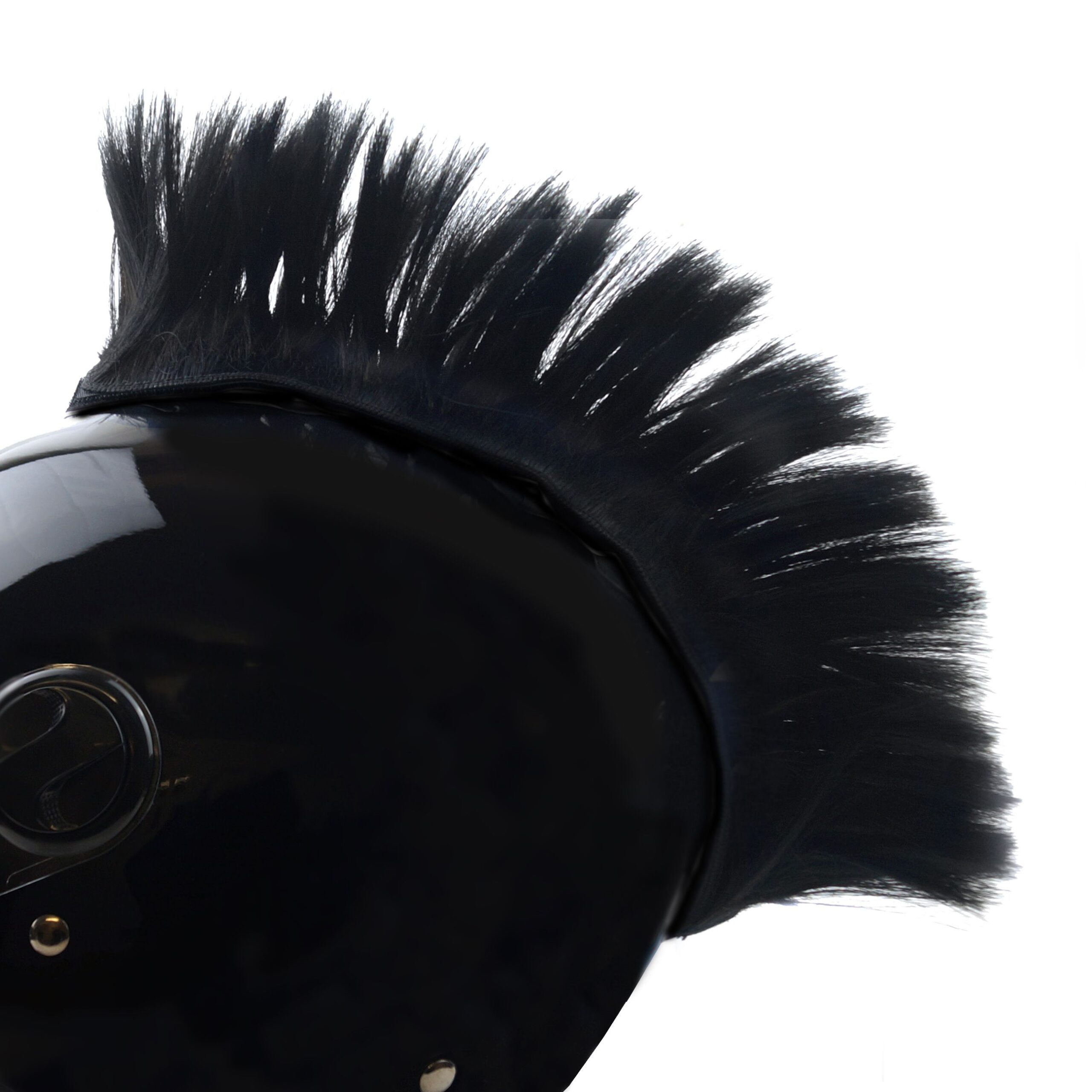 HELMET DECORATION MOHAWK BLACK, ADHESIVE LOOSE HAIR BLADE DESIGN