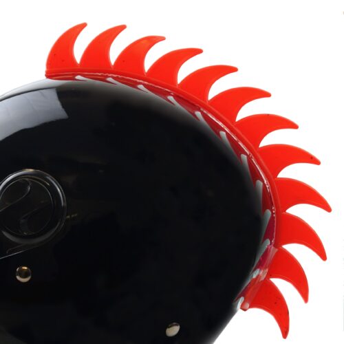 HELMET DECORATION MOHAWK RED, ADHESIVE BLADE DESIGN