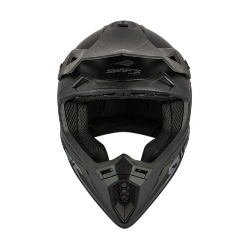 MOTOCROSS HELMET SWAPS S818 – MATT BLACK – SIZE XS 53cm – 54cm