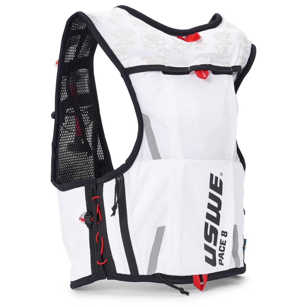 Pace 8L Trail Running Vest XL - White/Black - USWE 52080870295 - Image 4