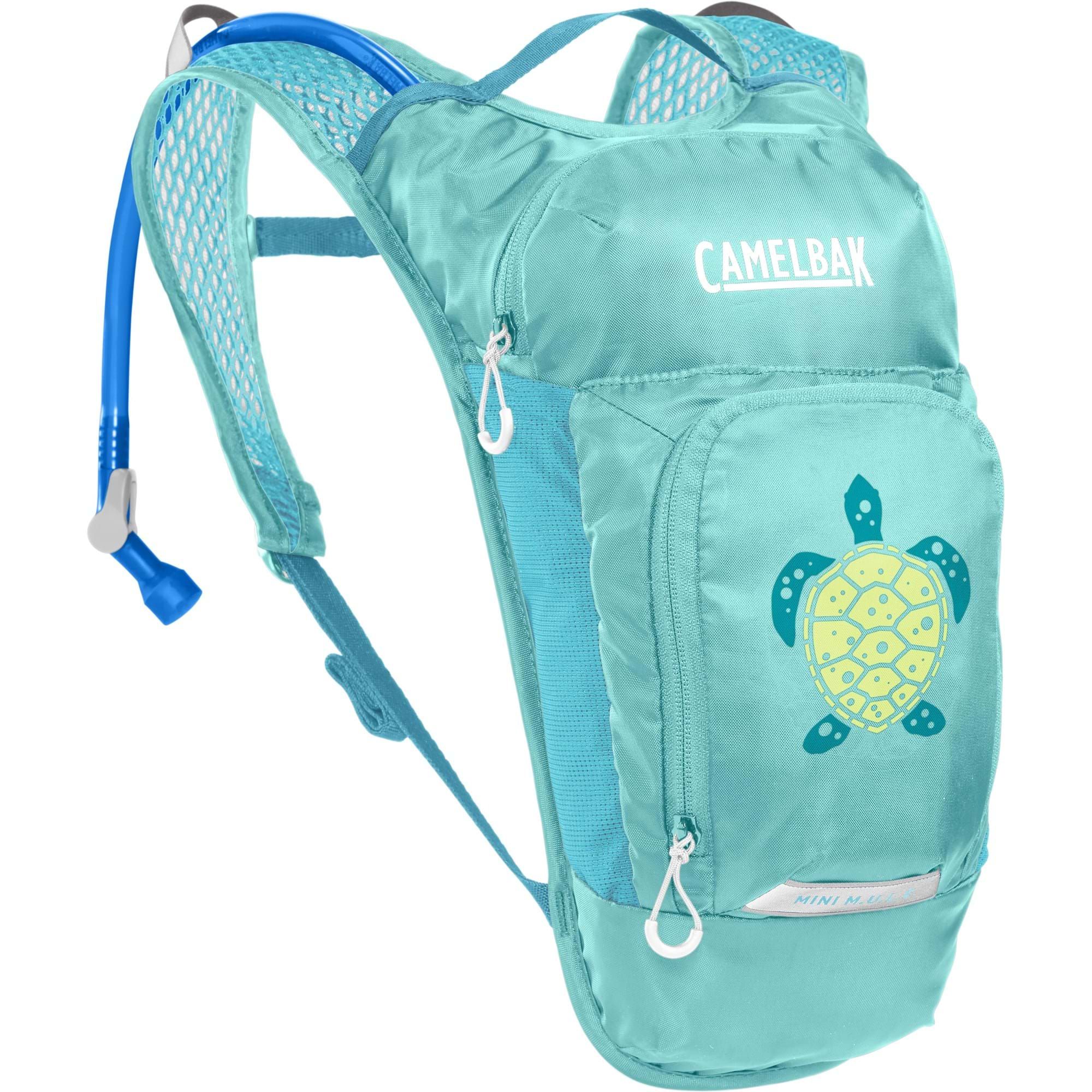 CAMELBAK KIDS' MINI M.U.L.E. HYDRATION PACK 3L WITH 1.5L RESERVOIR 2023: TURQUOISE/TURTLE CBKMMB5 - Image 2