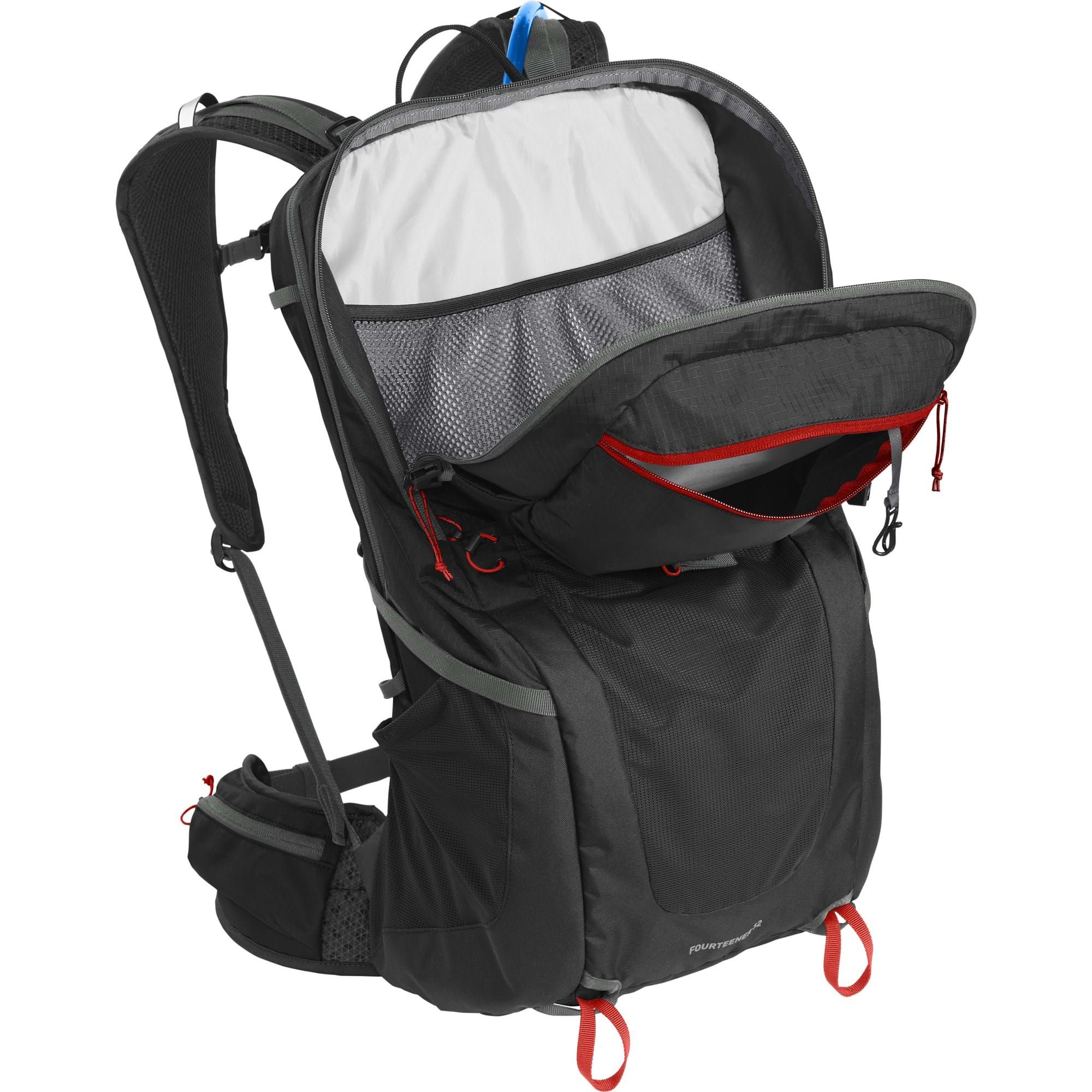 CAMELBAK FOURTEENER 32 HYDRATION PACK 2023: BLACK/RED POPPY 32L CBFOUR32 - Image 6