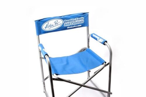 DIRECTOR CHAIR WHITE/BLUE, CAMPING PADDOCK SEAT, MOTION PRO