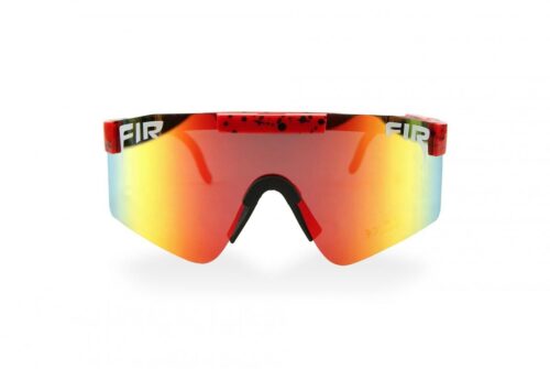WRAP AROUND FIR SUNGLASSES, UV400 POLARISED LENSES / RED & ORANGE