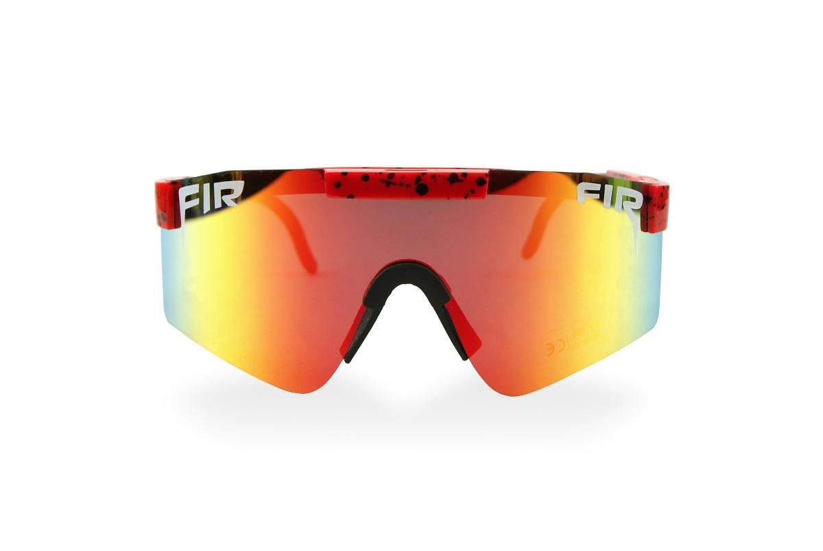 WRAP AROUND FIR SUNGLASSES, UV400 POLARISED LENSES / RED & ORANGE