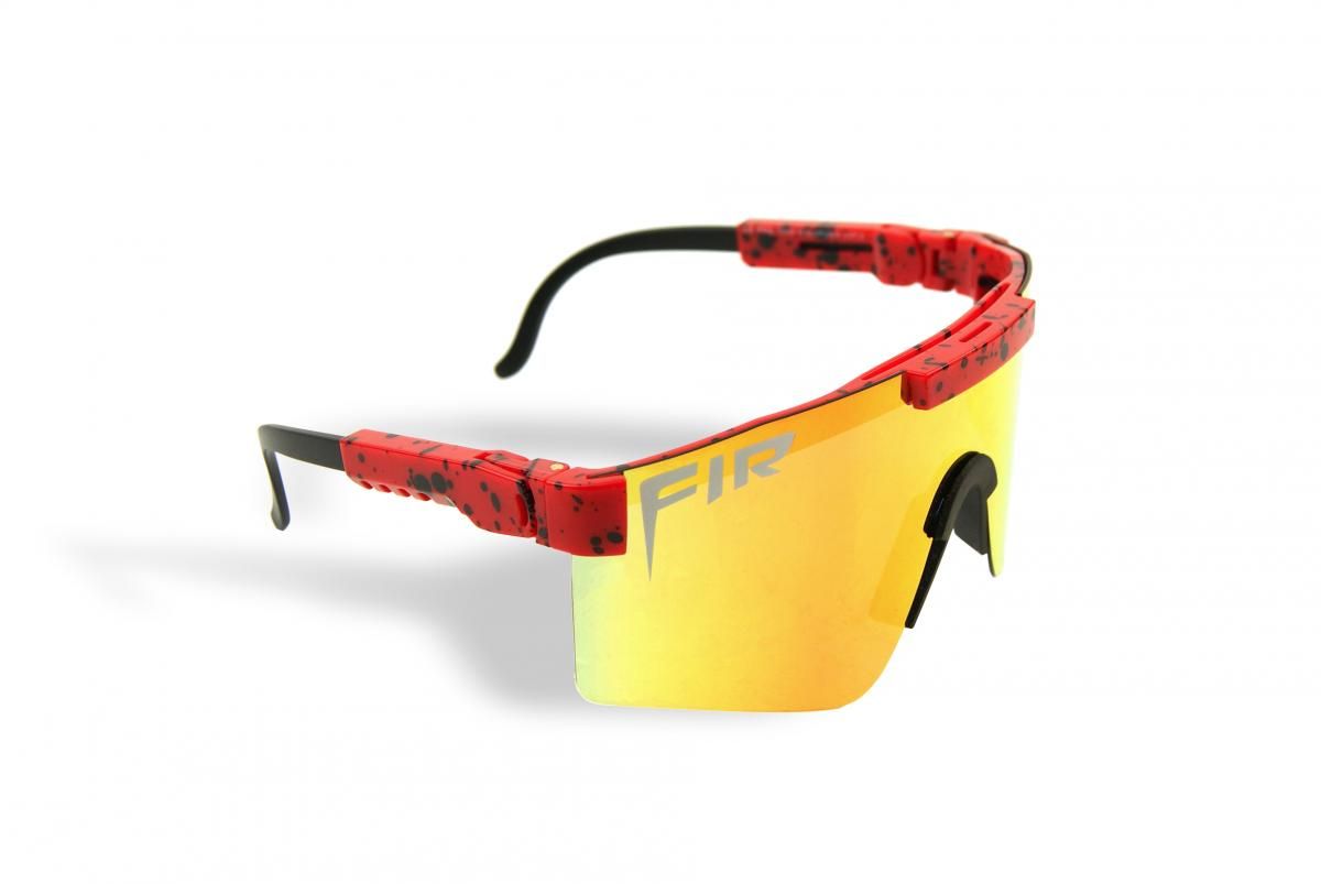 WRAP AROUND FIR SUNGLASSES, UV400 POLARISED LENSES / RED & ORANGE - Image 3