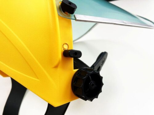 YELLOW CLEAR SAFETY VISOR ADJUSTABLE HEAD BAND EN166 EN1731 – TOOLZONE KDPSF013