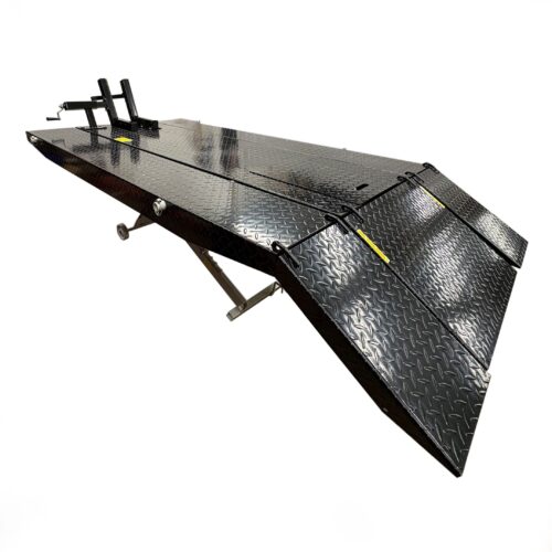 HEAVY DUTY 700KG MOTORCYCLE AND ATV WORKSHOP AIR LIFT WITH REMOVABLE SIDE EXTENSIONS