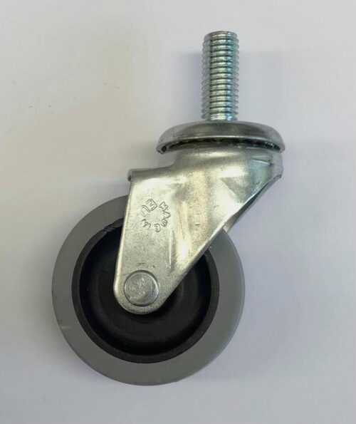 50MM SWIVLE CASTOR M10X25mm EA, GREY SYNTH RUB TYRE, C050/DF/7