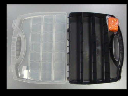 ORGANISER 320mm 22 SECTION WITH INTERCHANGEABLE DIVIDERS AND CLEAR LID – TOOLZONE KDPTB090