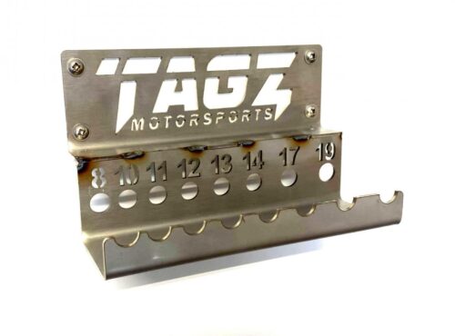 TAGZ ORGANISER T-BAR RACK S STEEL, STAINLESS STEELS 304 BRUSHED DP1, FITS UP TO 8 T-BARS
