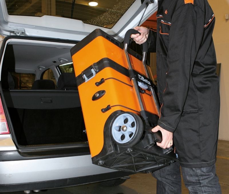 Two-Module Tool Trolley with Detachable Tool Box and Drawers - Beta Tools C41S - Image 3