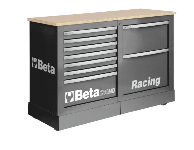 Special Mobile Roller Cabinet Racing MD Type with 7-Drawer and 2-Drawer Modules - Beta Tools C39MD-O - Image 2