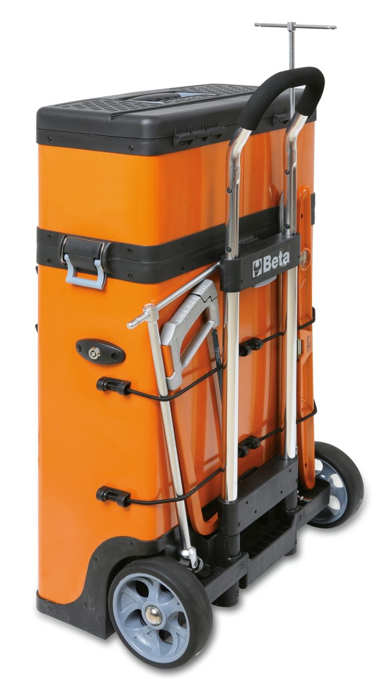 Two-Module Tool Trolley with Detachable Tool Box, Drawers, and Pull-Out Case - Beta Tools C41H-O - Image 7