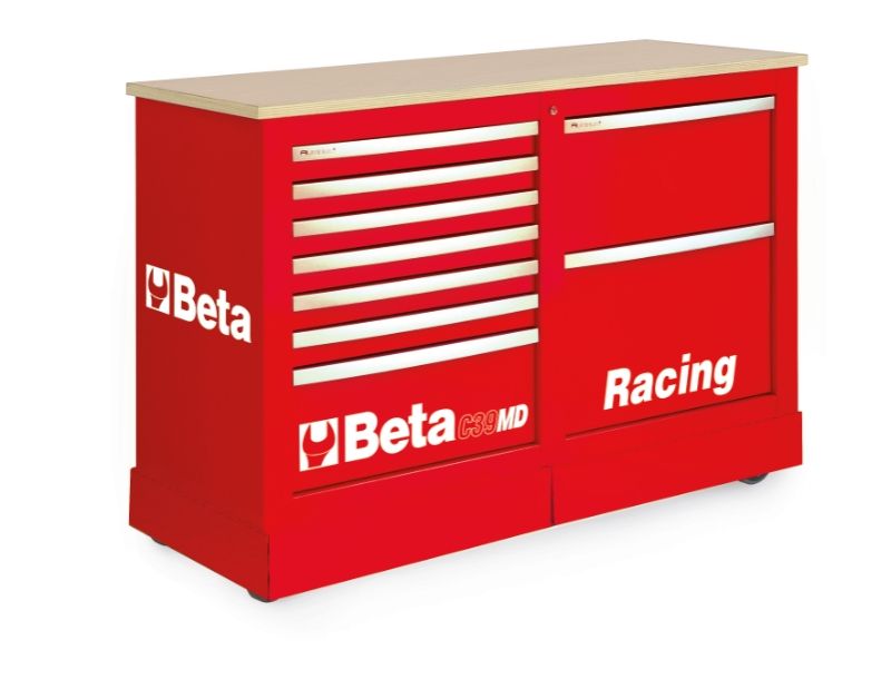 Special Mobile Roller Cabinet Racing MD Type with 7-Drawer and 2-Drawer Modules - Beta Tools C39MD-O - Image 7