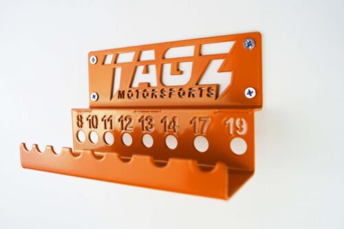 TAGZ ORGANISER T-BAR RACK ORANGE, FITS UP TO 8 T-BARS
